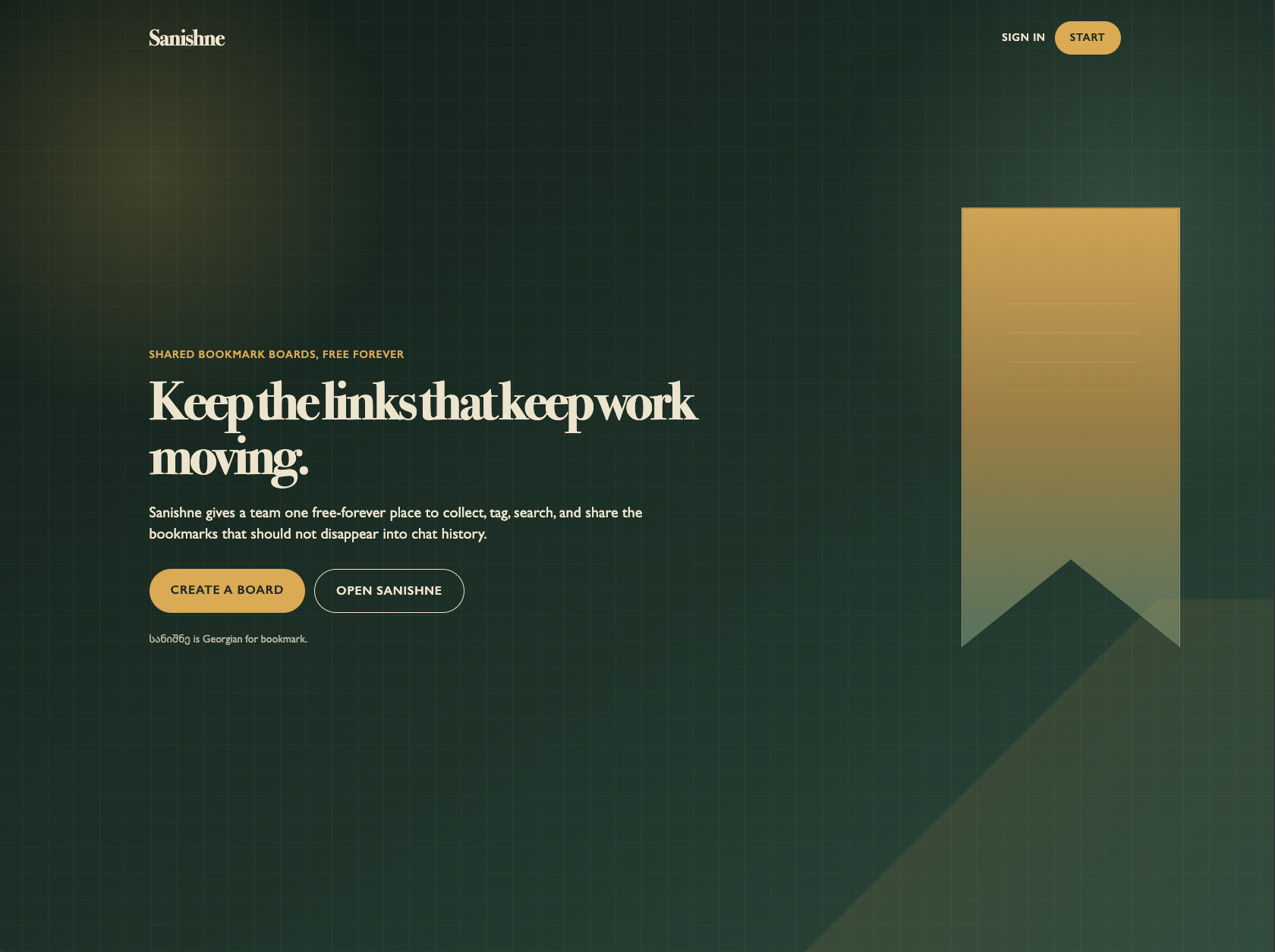 Sanishne shared bookmark boards homepage